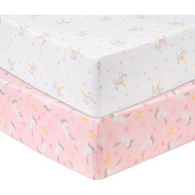 Sammy & Lou Mystical Unicorn Microfiber Crib Sheet - 2pk