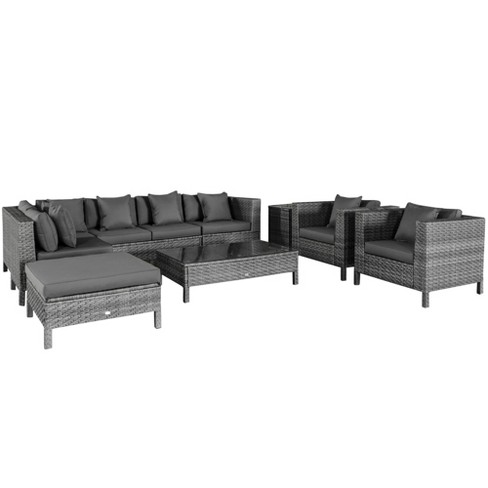 Rattan sofa and discount footstool