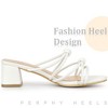 Perphy Women's Strappy Double Knotted Block Heel Criss Cross Slide Sandals - 4 of 4