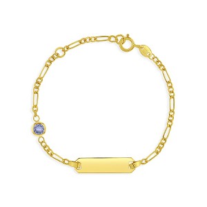 Girls' Simulated Birthstone Identification Bracelet 14k Gold - In Season Jewelry - 1 of 2