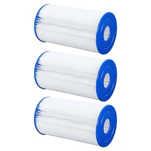 Bestway Flowclear Type IV or Type B Replacement Cartridge Filter for Above Ground Swimming Pool with 2500 Gallon Per Hour Filter Pump (3 Pack) - 1 of 4