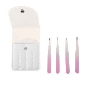 Unique Bargains Portable Eyebrow Tweezer Kit for Bathroom Travel Hotel 1 Set - 1 of 3