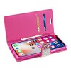 Reiko iPhone X/iPhone XS Diamond Rhinestone Wallet Case in Pink - 3 of 4