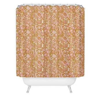 Jenean Morrison Floral Flair Heavy Shower Curtain Pink - Deny Designs