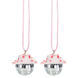 Unique Bargains Shiny Surface Ornament Car Party Accessory Disco Balls 2 Pcs - 1 of 4