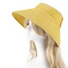 Anna-Kaci Women's Wide Brim Visor Hat with Bow Detail Adjustable Velcro Closure for Beach or Outdoor Protection - 3 of 4