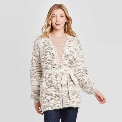 ivory tie front cardigan