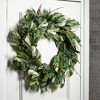Sullivans Artificial 28" Variegated Leaf Wreath, Green - 3 of 4