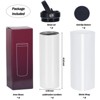 Itopfox 8 Pack Sublimation Tumbler Bulk Skinny Straight, Double Wall Stainless Steel with Portable Handle, Individually Boxed - 2 of 4