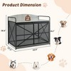 42.8" Heavy Duty Dog Crate Furniture, Dog Kennel with Sliding Door, Decorative Dog Cage End Table, Chew-Resistant Pet House for Large Dogs - 3 of 4