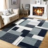 Area Rug with Rubber Backing Machine Washable Rug Modern Geometric Low Pile Rugs Foldable Stain Resistant Indoor Carpet for Living Room Bedroom - 2 of 4
