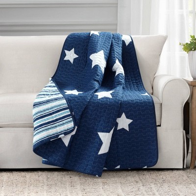 50x60 Kids' Star Throw Blanket Navy - Lush Décor