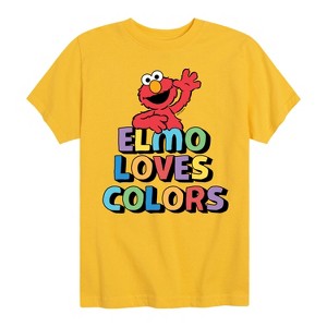 Boys' - Sesame Street - Elmo Loves Colors Short Sleeve Graphic T-Shirt - 1 of 4