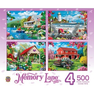 MasterPieces 500 Piece Jigsaw Puzzle Set - Memory Lane Scenic 4-Pack - Alan Giana Artwork - 1 of 4