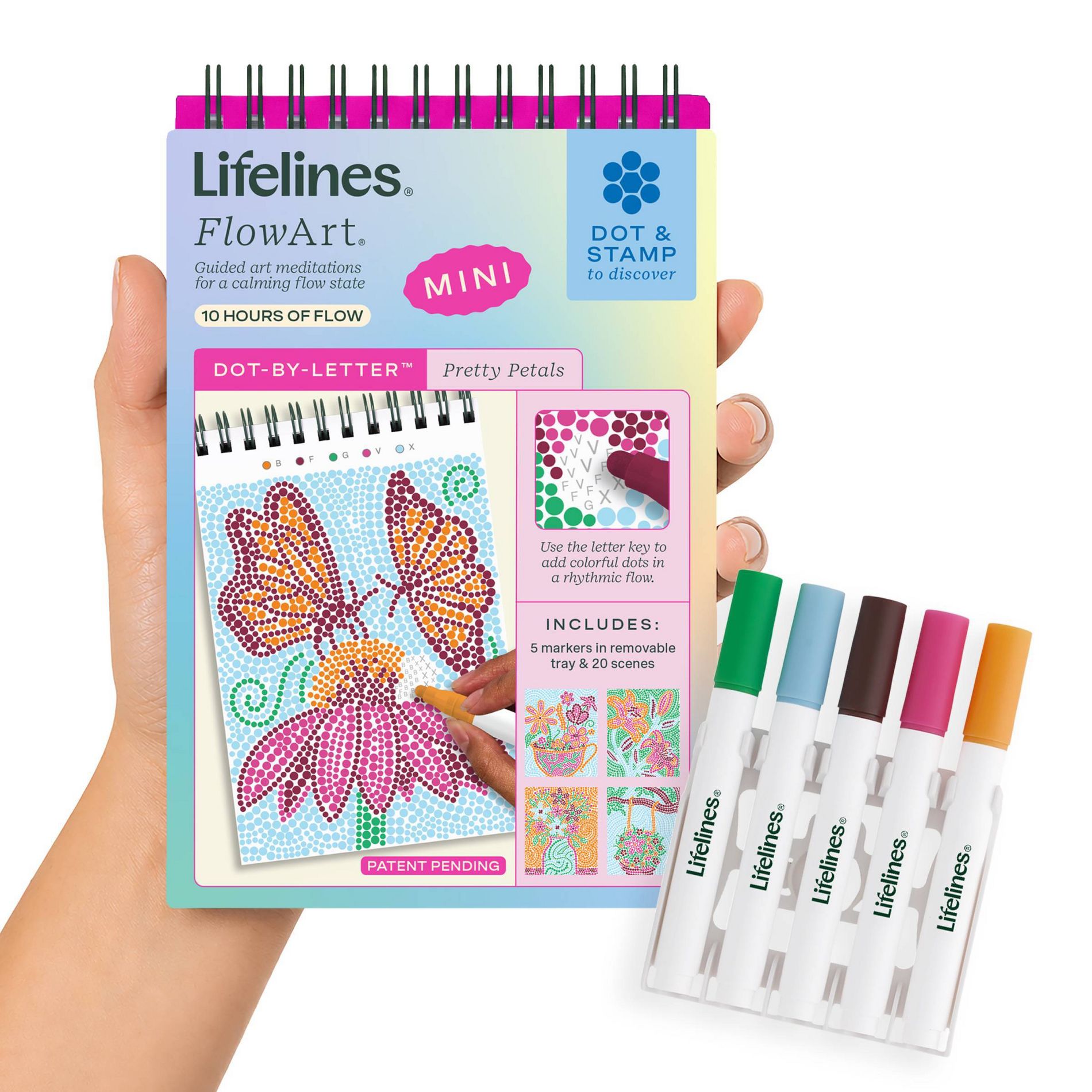 Lifelines FlowArt Mini 1"x4" Pretty Petals Coloring Activity Book