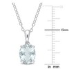 EVERLY JEWELRY | Sterling Silver Pendant with Gemstone and Created Gemstone – Multiple Stone Options - 3 of 4