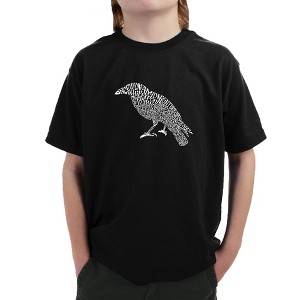 LA Pop Art Boy's Word Art T-shirt - Edgar Allen Poe's The Raven - 1 of 4