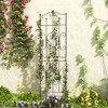 FUFU&GAGA Black Iron Garden fence Garden Trellis Outdoor fence for Climbing Plants - Weather - Resistant - 2 of 4