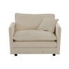 NicBex Couches for Living Room Comfortable Single Deep Seat Sofa Chenille Upholstered Armchair 1 Seater Reading Chair With 1 Pillow for Bedroom - 2 of 4
