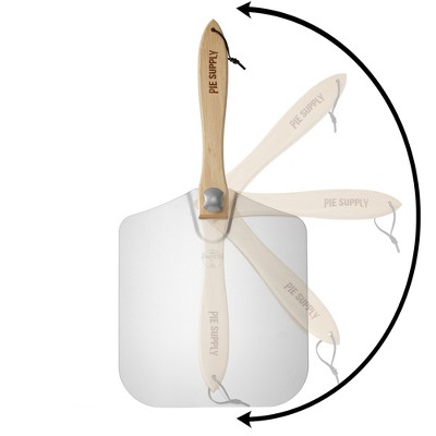 12 x 14 Inch Aluminum Pizza Peel with Foldable Oak Handle
