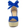 Allegra K Women's Espadrilles Tie Up Ankle Strap Wedges Sandals - 3 of 4