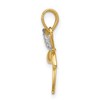 Black Bow Jewelry 14k Yellow Gold & White Rhodium Small Dragonfly Pendant, 13mm (1/2 in) - 2 of 4