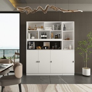 Famapy Combination Living Room Display Cabinet Tempered Glass Display Cabinet Storage Solutions - 1 of 4