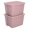 Racxily 4-Pack Storage Bin, 18 Gallon Plastic Storage Container with Snap-On Lid - 2 of 3