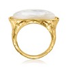 Ross-Simons Mother-Of-Pearl Oval Ring in 18kt Gold Over Sterling - 4 of 4