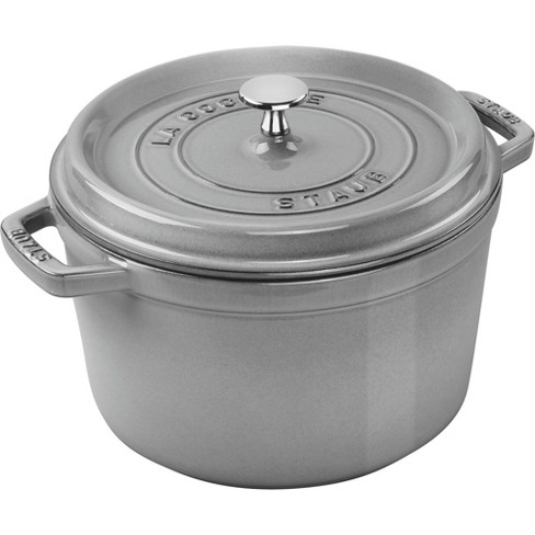 Staub Cast Iron Dutch Oven 5-qt Tall Cocotte, Made in France, Serves 5-6,  Graphite