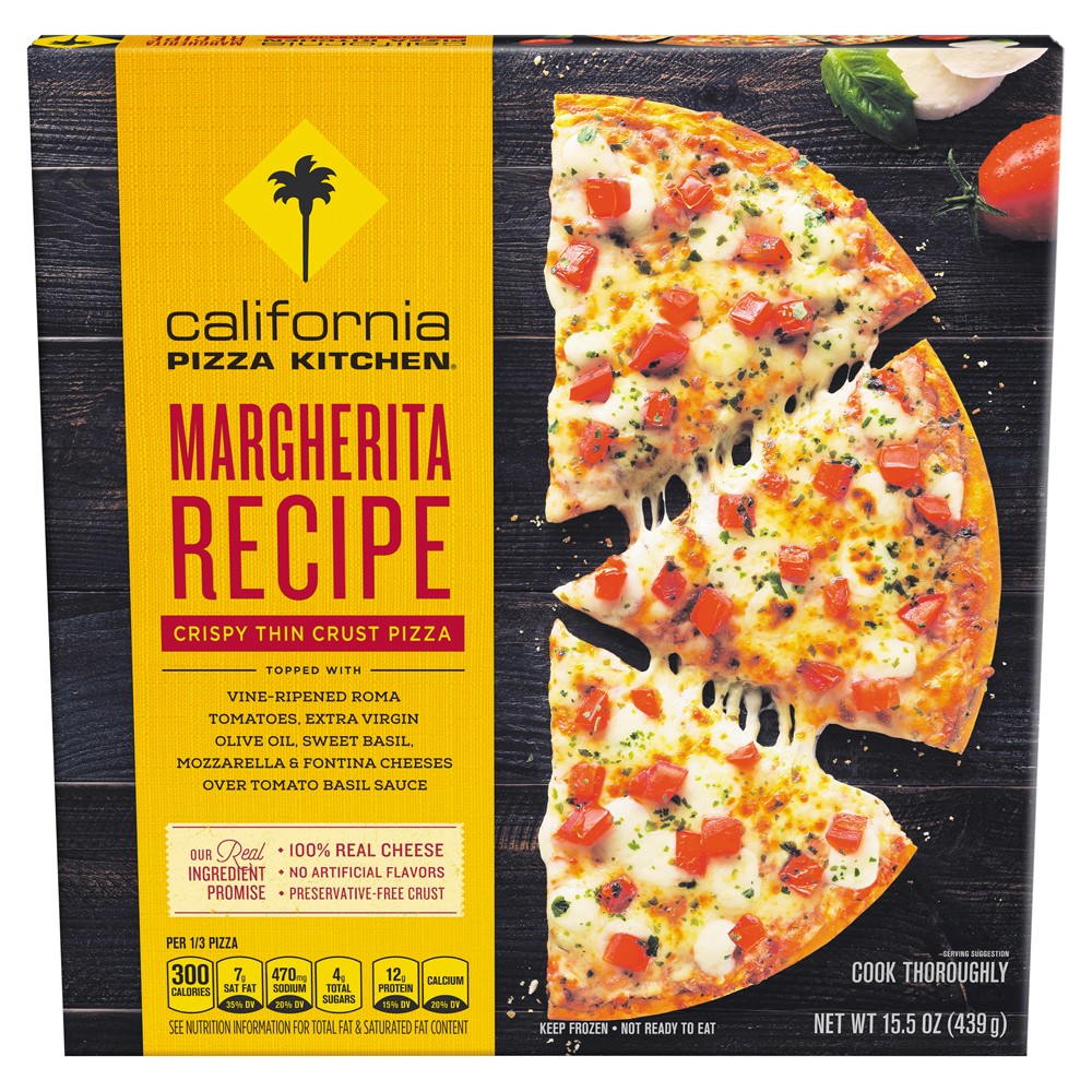 CALIFORNIA PIZZA KITCHEN, CRISPY THIN CRUST PIZZA, MARGHERITA