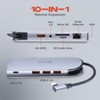 Griffin 10-in-1 USB-C 4K Multi Hub with 100W PD, HDMI, VGA, Ethernet, USB 3.0 & SD/TF - 3 of 4