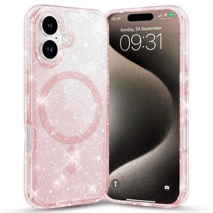 Entronix [Magnetic] Case Compatible with iPhone 17 - [Hard Back] Glitter Color - 1 of 4