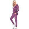 Women's 2 Piece Velour Tracksuit Set - White Mark - 2 of 3