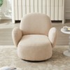 GDFStudio Moulton Modern 35" Velvet Upholstered Swivel Chair with Detachable Arm - 2 of 4