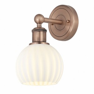 White Venetian - 1 Light Wall Sconce In Modern Style-10.25 Inches Tall and 6 Inches Wide - 1 of 1