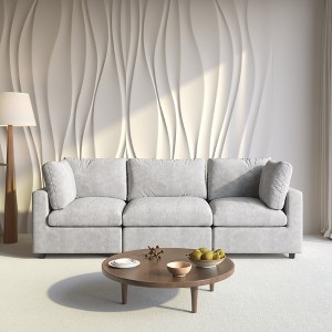 Cloud Sectional Couches for Living Room,100.5" Convertible Love Seat, 3 Seater Modular Sectional Sofa,Deep Seater Furniture Sets - 1 of 4