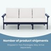 Hyleory 3-Seat Patio Accent Chair With Cushion,HDPE  Patio Sofa With Loose Cushion - 4 of 4
