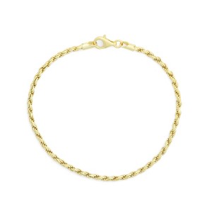 Giorgio Di Vicenza 14K Gold Over Sterling Silver 2.35mm Rope Chain Bracelet - 1 of 2