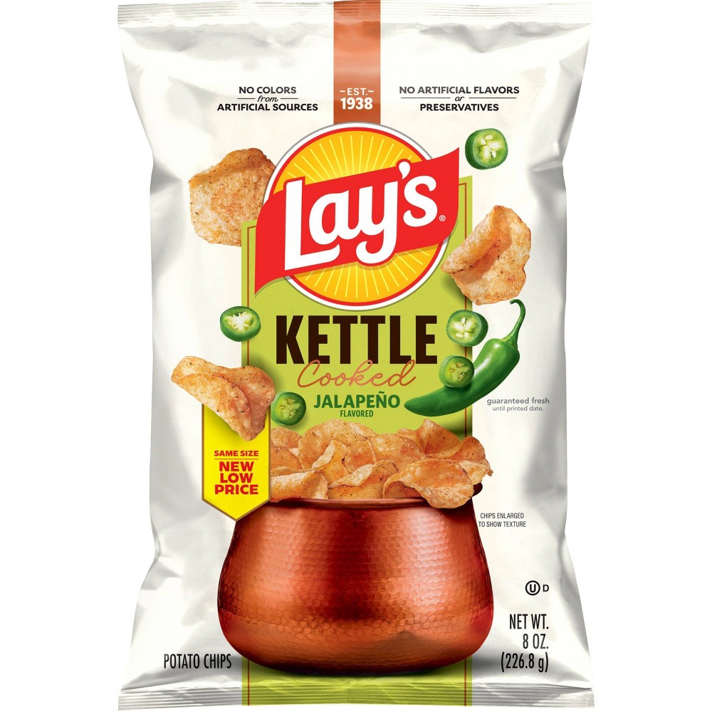 UPC 028400371858 product image for Lay's Kettle Cooked Jalapeño Flavored Potato Chips - 8oz | upcitemdb.com