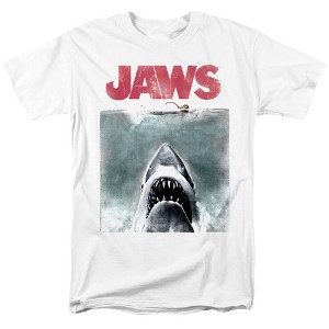 Men's Jaws Vintage Poster T-Shirt - 1 of 4