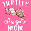 Women's Design By Humans Turtley Awesome Mom Turtle with Flower By animalshop Racerback Tank Top - 2 of 2