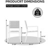 COZONY 4 PCS Outdoor Dining Chairs Set – Weather-Resistant Patio Chairs with Armrests, Metal Frame for Lawn, Deck, Balcony & Poolside - 2 of 4