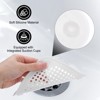 Unique Bargains Shower Drain Hair Catcher Square Drain Cover with Anti-slip Point Silicone Hair Stopper - 3 of 4
