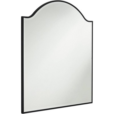 Arch Top Square Vanity Wall Mirror with Matte Black Frame