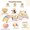 GOTGELIF 3-in-1 Montessori Climber Set with Mat & Decorative Cloth - Toddler Wooden Play Arch with Slide & Climbing Ramp - 4 of 4