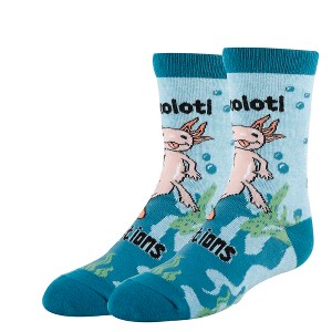 Oooh Yeah! Kid's Crew Socks (Axolotl Spirit) - 1 of 3