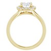 Pompeii3 1 1.15Ct Oval Diamond Engagement Ring 14k Yellow Gold Halo Band Enhanced - 2 of 4
