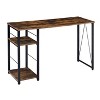 Sapphtopaz 47.5" Writing Desk with Open Shelves Rectangular Office Desk with Metal Open Base Wood Computer Desk for Bedroom, Study Room, Office - 2 of 4