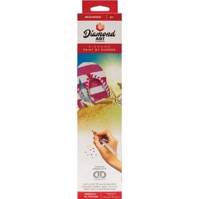 Leisure Arts Diamond Art Beginner Kit 8"X8"-Flip Flops